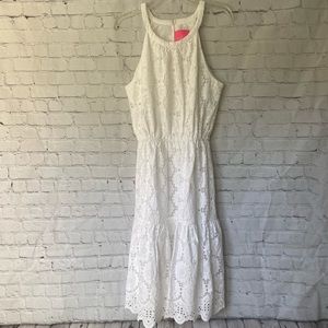 Lilly Pulitzer Alda Midi Dress white size L NWT